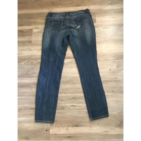 Cute Distressed Mudd Denim Jeans Juniors Sz 11 - Picture 2 of 2
